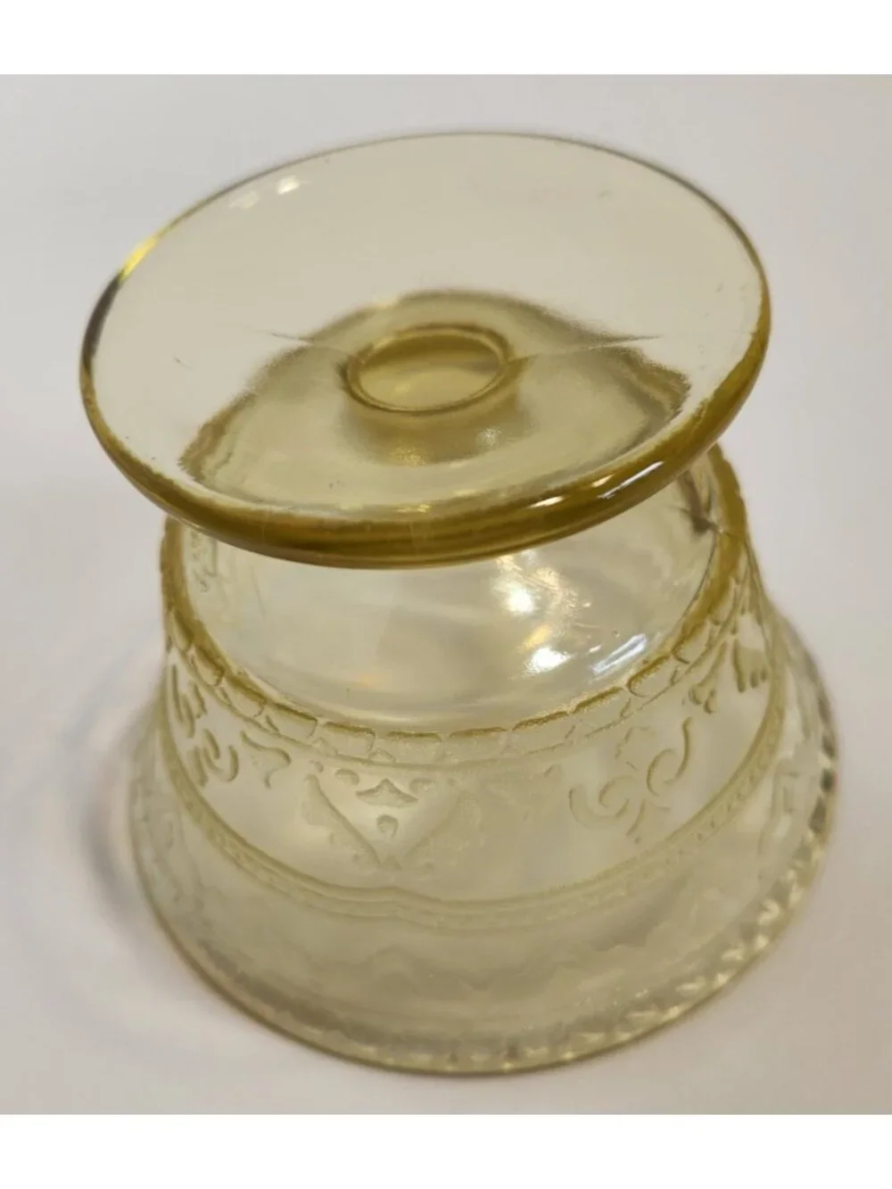 Federal Glass Patrician Spoke Amber Depression Glass 3x3.57 inch Sherbet Glass